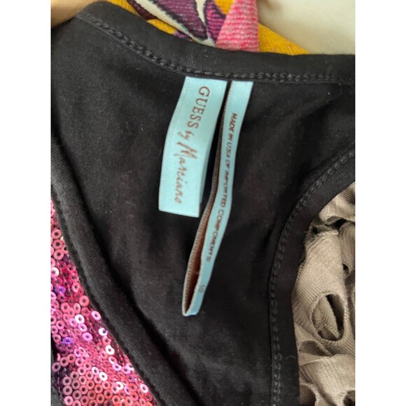 Vintage Y2K Guess by Marciano Pink Sequins Tank Top size XS - Picture 3 of 3